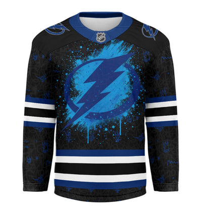 LIMITED EDITION - NEW CUSTOMIZED NHL12 TB LIGHTNING UNISEX HOCKEY JERSEY