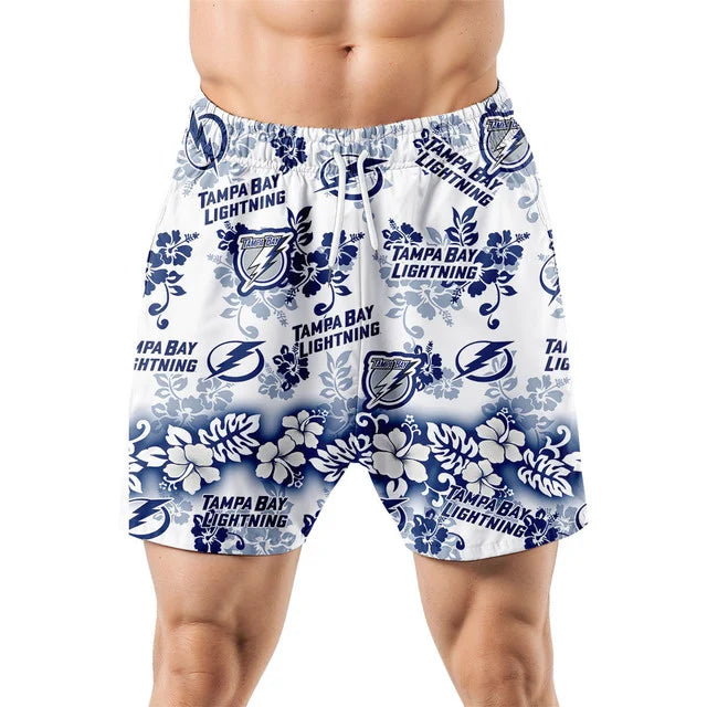 LIMITED EDITION - NEW CUSTOMIZED NHL12 TPL TAMPA BAY LIGHTNING UNISEX HAWAIIAN SHIRT & SHORTS SET