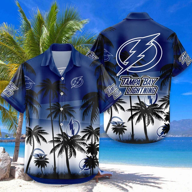 LIMITED EDITION - NEW CUSTOMIZED NHL12 TPL TAMPA BAY LIGHTNING UNISEX HAWAIIAN SHIRT & SHORTS SET
