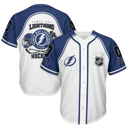 LIMITED EDITION - NEW CUSTOMIZED NHL12 TPL TAMPA BAY LIGHTNING BASEBALL JERSEY