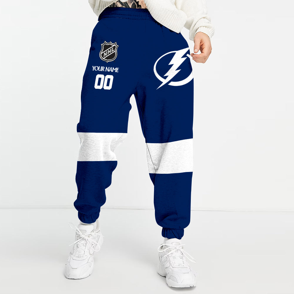 LIMITED EDITION - NEW CUSTOMIZED NHL12 TPL TAMPA BAY LIGHTNING COMBO HOODIE & LONGPANTS