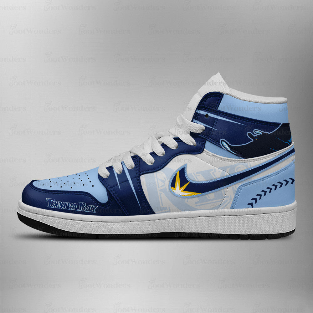 LIMITED EDITION - NEW CUSTOMIZED MLB21 TBR TAMPA BAY RAYS AIR JORDAN SNEAKERS
