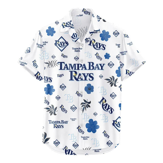 LIMITED EDITION - NEW CUSTOMIZED MLB21 TBR TAMPA BAY RAYS UNISEX HAWAIIAN SHIRT & SHORTS SET