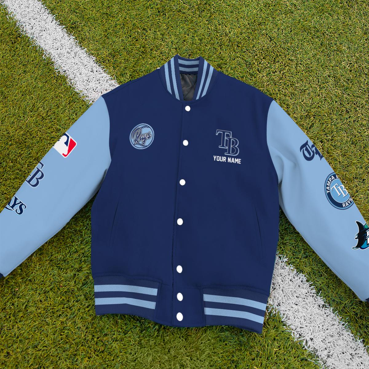 LIMITED EDITION - NEW PREMIUM MLB21 TBR TAMPA BAY RAYS SATIN VARSITY JACKET