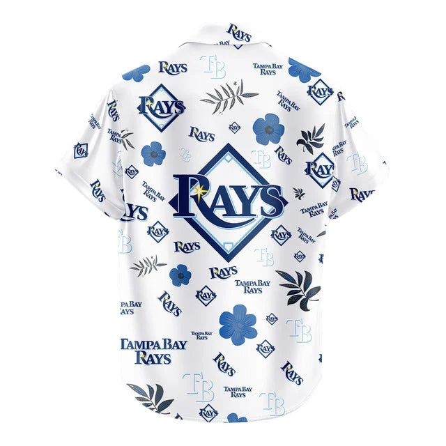 LIMITED EDITION - NEW CUSTOMIZED MLB21 TBR TAMPA BAY RAYS UNISEX HAWAIIAN SHIRT & SHORTS SET