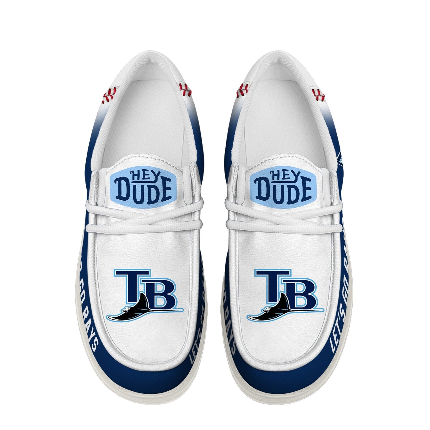 LIMITED EDITION - NEW CUSTOMIZED MLB21 TBR TAMPA BAY RAYS LOAFER SHOES