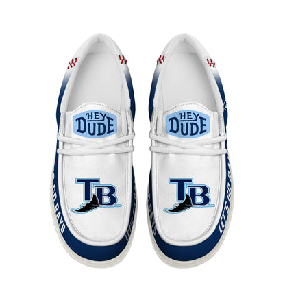 LIMITED EDITION - NEW CUSTOMIZED MLB21 TBR TAMPA BAY RAYS LOAFER SHOES