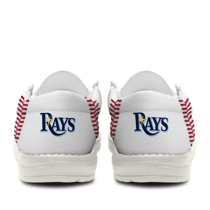 LIMITED EDITION - NEW CUSTOMIZED MLB21 TBR TAMPA BAY RAYS LOAFER SHOES