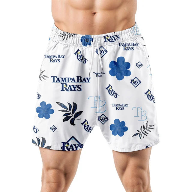 LIMITED EDITION - NEW CUSTOMIZED MLB21 TBR TAMPA BAY RAYS UNISEX HAWAIIAN SHIRT & SHORTS SET