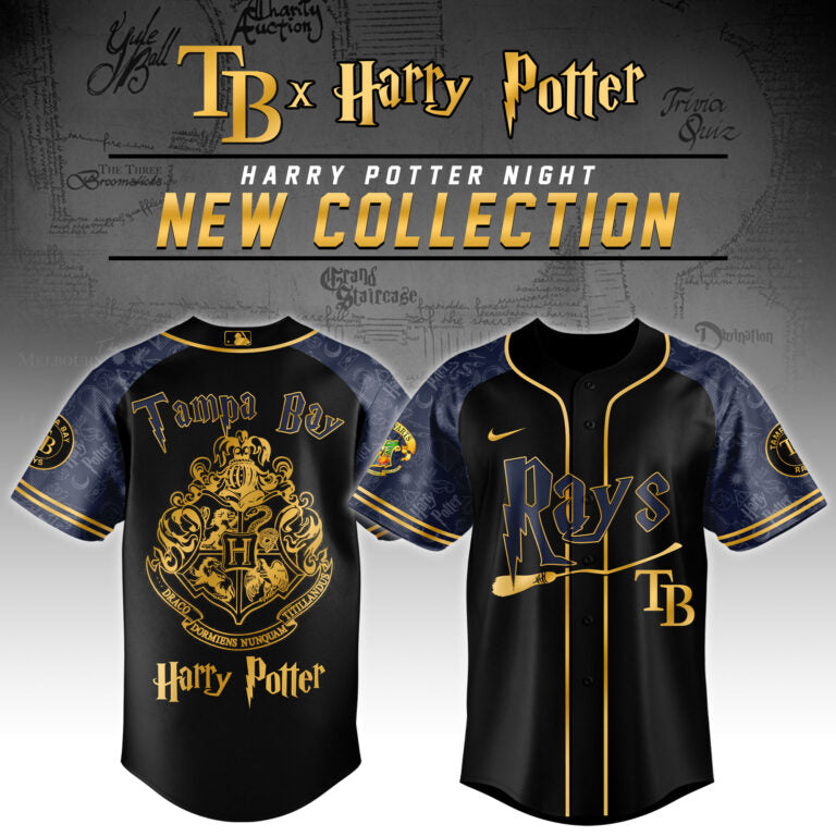 LIMITED EDITION - NEW CUSTOMIZED MLB21 TB RAYS x HARRY POTTER BASEBALL JERSEY & CAP
