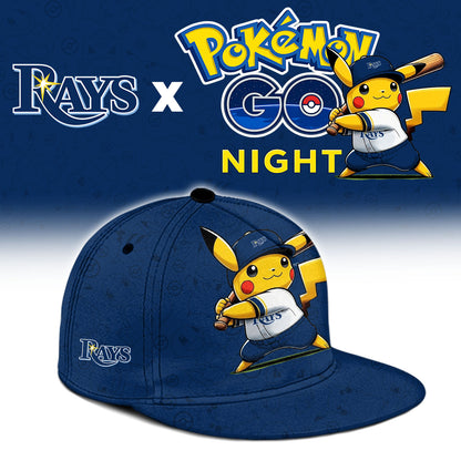 LIMITED EDITION - NEW CUSTOMIZED MLB21 TBR TAMPA BAY RAYS x POKEMON BASEBALL JERSEY & CAP