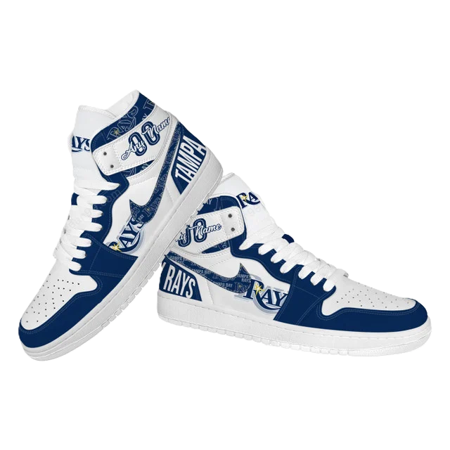 LIMITED EDITION - NEW CUSTOMIZED MLB21 TB RAYS AIR JORDAN SNEAKERS