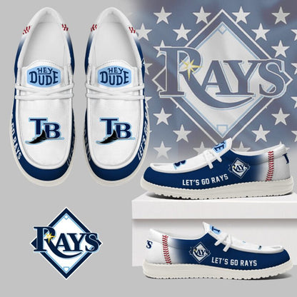 LIMITED EDITION - NEW CUSTOMIZED MLB21 TBR TAMPA BAY RAYS LOAFER SHOES