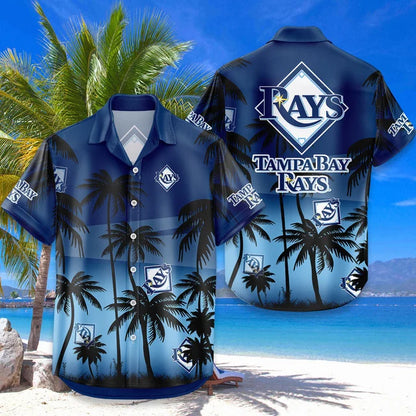 LIMITED EDITION - NEW CUSTOMIZED MLB21 TBR TAMPA BAY RAYS UNISEX HAWAIIAN SHIRT & SHORTS SET