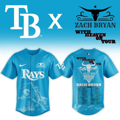 LIMITED EDITION - NEW CUSTOMIZED MLB21 TBR TAMPA BAY RAYS x ZACH BRYAN BASEBALL JERSEY & CAP