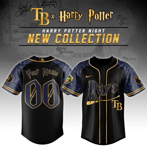 LIMITED EDITION - NEW CUSTOMIZED MLB21 TBR TAMPA BAY RAYS x HARRY POTTER BASEBALL JERSEY