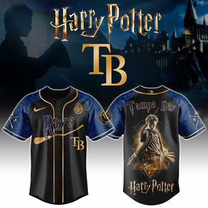 LIMITED EDITION - NEW CUSTOMIZED MLB21 TBR TAMPA BAY RAYS x HARRY POTTER BASEBALL JERSEY & CAP