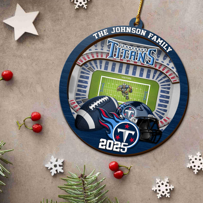 LIMITED EDITION - NEW CUSTOMIZED NFL31 TST TENNESSEE TITANS ORNAMENT