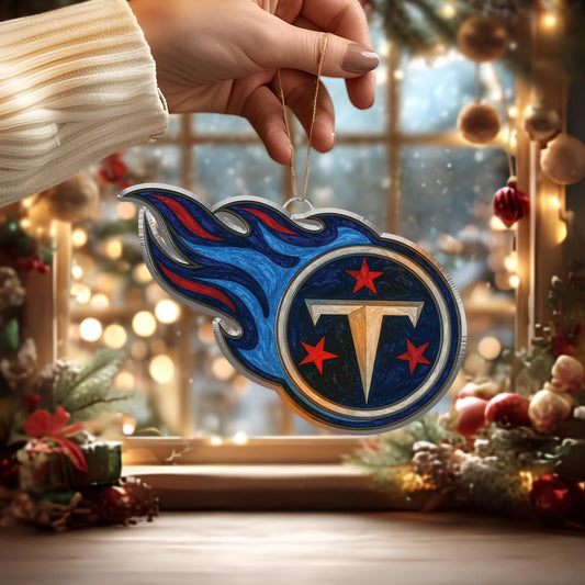 LIMITED EDITION - NEW CUSTOMIZED NFL31 TST TENNESSEE TITANS ACRYLIC ORNAMENT
