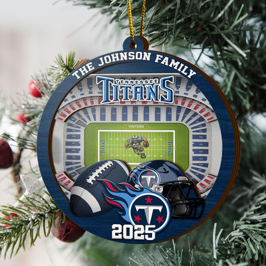 LIMITED EDITION - NEW CUSTOMIZED NFL31 TST TENNESSEE TITANS ORNAMENT