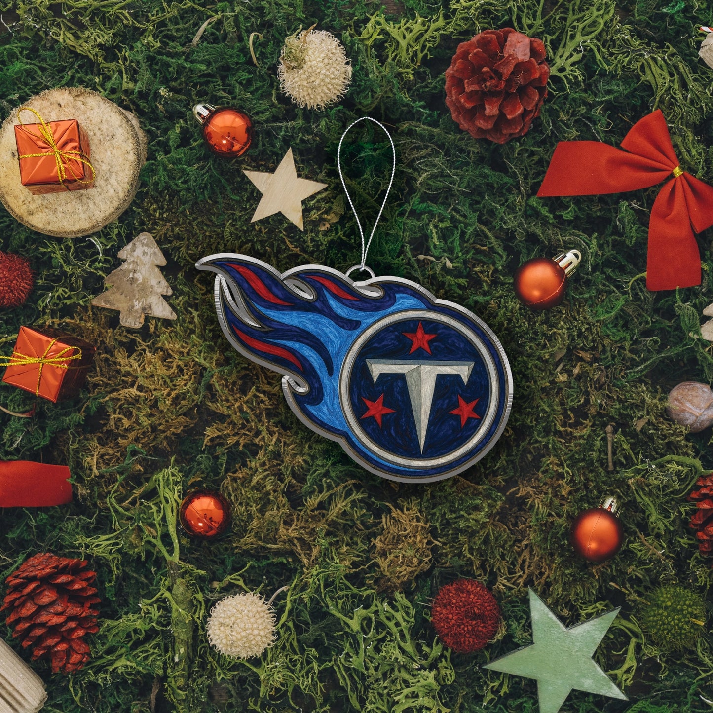 LIMITED EDITION - NEW CUSTOMIZED NFL31 TST TENNESSEE TITANS ACRYLIC ORNAMENT