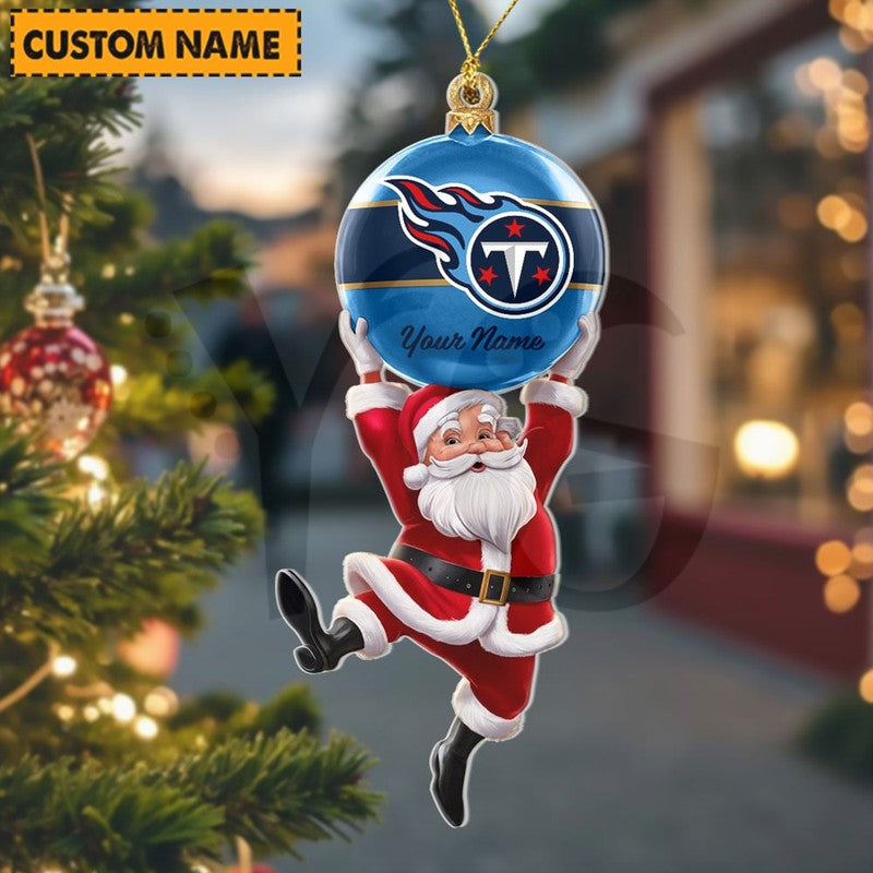 LIMITED EDITION - NEW CUSTOMIZED NFL31 TST TENNESSEE TITANS CHRISTMAS ACRYLIC ORNAMENT