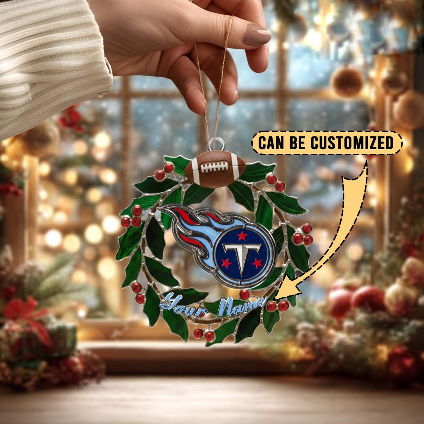 LIMITED EDITION - NEW CUSTOMIZED NFL31 TST TENNESSEE TITANS ACRYLIC ORNAMENT