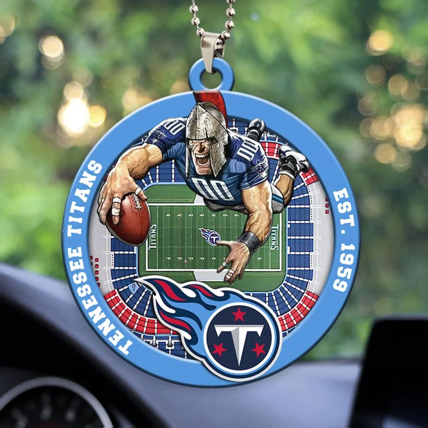LIMITED EDITION - NEW CUSTOMIZED NFL31 TST TENNESSEE TITANS ORNAMENT