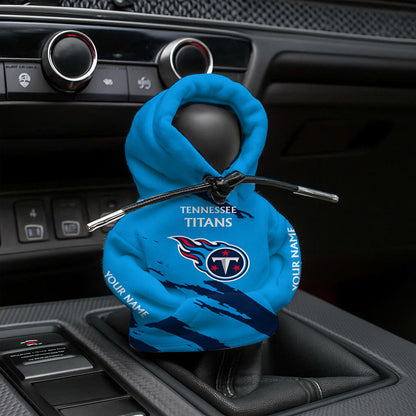 LIMITED EDITION - NEW CUSTOMIZED NFL31 TST TENNESSEE TITANS CAR HOODIE SHIFT KNOB COVER