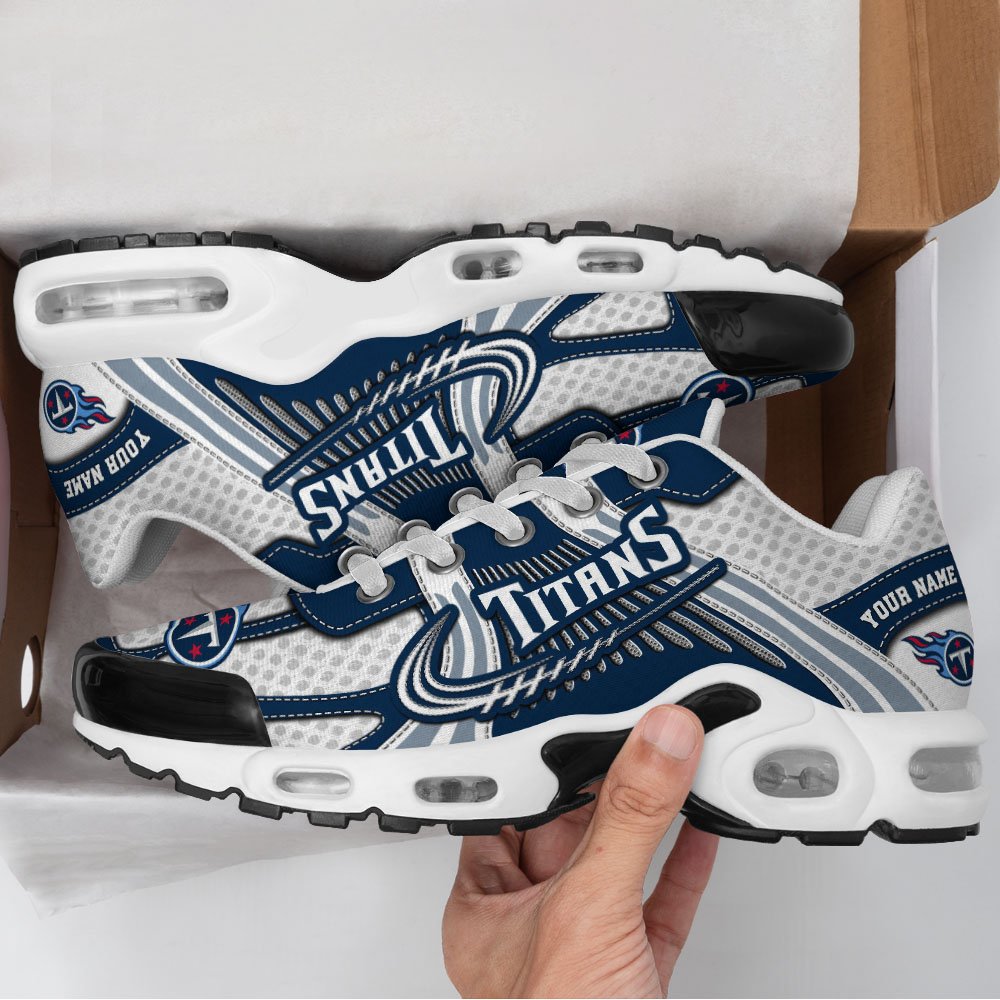 LIMITED EDITION - NEW CUSTOMIZED NFL31 TST TENNESSEE TITANS UNISEX AIR MAX PLUS SNEAKERS