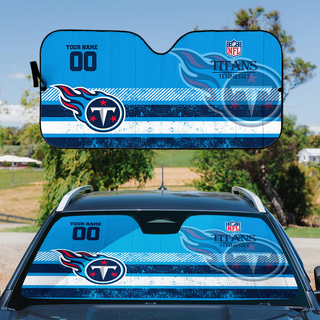 LIMITED EDITION - NEW CUSTOMIZED NFL31 TST TENNESSEE TITANS AUTO WINDSHIELD SHADE