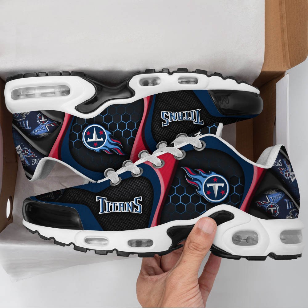 LIMITED EDITION - NEW CUSTOMIZED NFL31 TST TENNESSEE TITANS UNISEX AIR MAX PLUS SNEAKERS