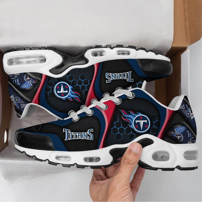 LIMITED EDITION - NEW CUSTOMIZED NFL31 TST TENNESSEE TITANS UNISEX AIR MAX PLUS SNEAKERS