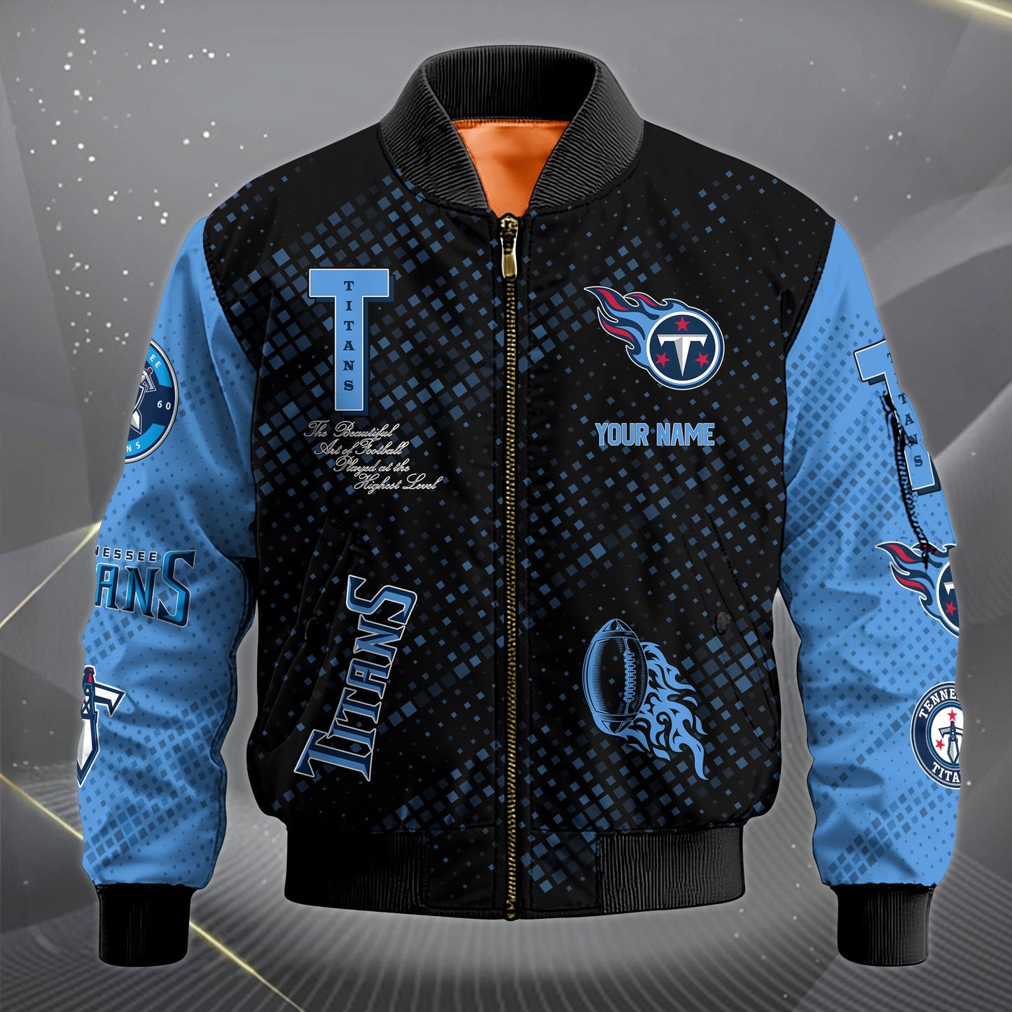 LIMITED EDITION - NEW CUSTOMIZED NFL31 TST TENNESSEE TITANS SATIN VARSITY JACKET & LONG PANTS