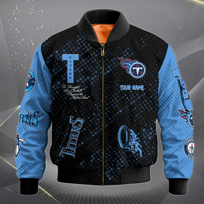 LIMITED EDITION - NEW CUSTOMIZED NFL31 TST TENNESSEE TITANS SATIN VARSITY JACKET & LONG PANTS