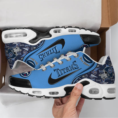 LIMITED EDITION - NEW CUSTOMIZED NFL31 TST TENNESSEE TITANS UNISEX AIR MAX PLUS SNEAKERS