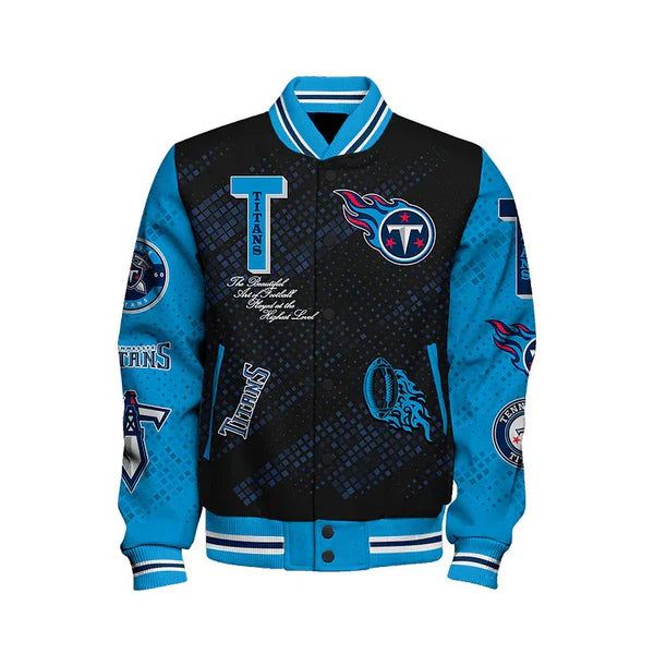 LIMITED EDITION - NEW CUSTOMIZED NFL31 TST TENNESSEE TITANS SATIN VARSITY JACKET & BASEBALL JACKET