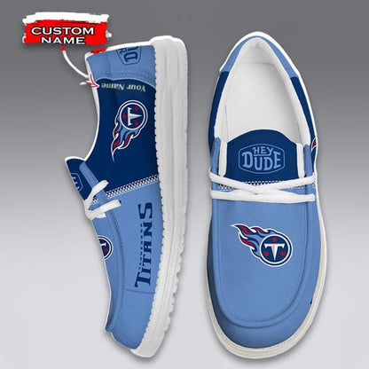 LIMITED EDITION - NEW CUSTOMIZED NFL31 TST TENNESSEE TITANS LOAFER SHOES