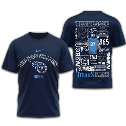 LIMITED EDITION - NEW CUSTOMIZED NFL31 TST TENNESSEE TITANS T-SHIRT | MULTIPLE COLORS AVAILABLE