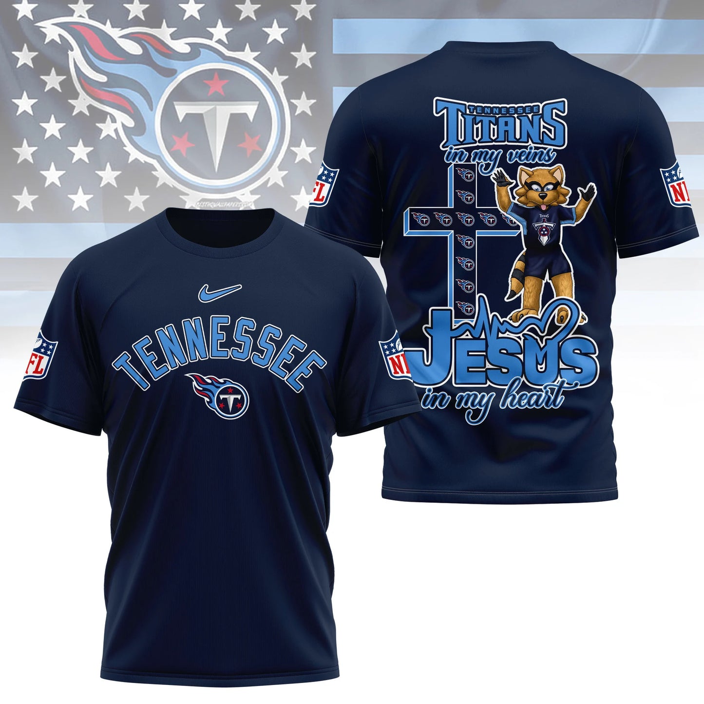 LIMITED EDITION - NEW CUSTOMIZED NFL31 TST TENNESSEE TITANS T-SHIRT | MULTIPLE COLORS AVAILABLE
