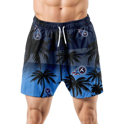LIMITED EDITION - NEW CUSTOMIZED NFL31 TST TENNESSEE TITANS UNISEX HAWAIIAN SHIRT & SHORTS SET
