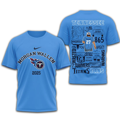 LIMITED EDITION - NEW CUSTOMIZED NFL31 TST TENNESSEE TITANS T-SHIRT | MULTIPLE COLORS AVAILABLE