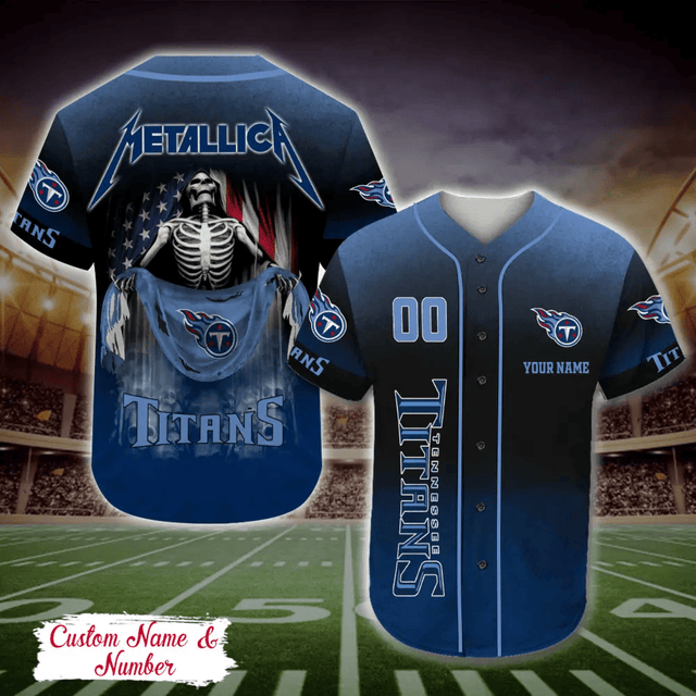 LIMITED EDITION - NEW CUSTOMIZED NFL31 TST TENNESSEE TITANS BASEBALL JERSEY