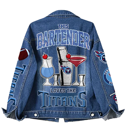 LIMITED EDITION - NEW CUSTOMIZED NFL31 TST TENNESSEE TITANS DENIM JACKET