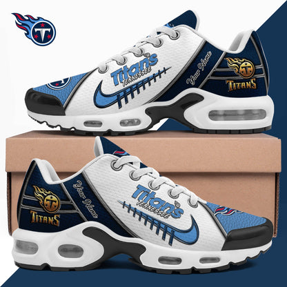 LIMITED EDITION - NEW CUSTOMIZED NFL31 TST TENNESSEE TITANS UNISEX AIR MAX PLUS SNEAKERS