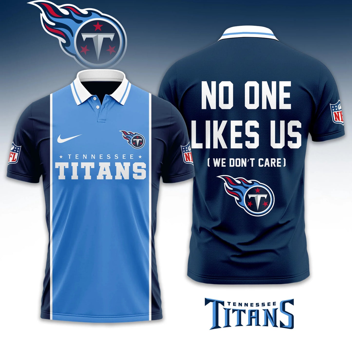 LIMITED EDITION - NEW CUSTOMIZED NFL31 TST TENNESSEE TITANS UNISEX T-SHIRT, POLO & HOODIE