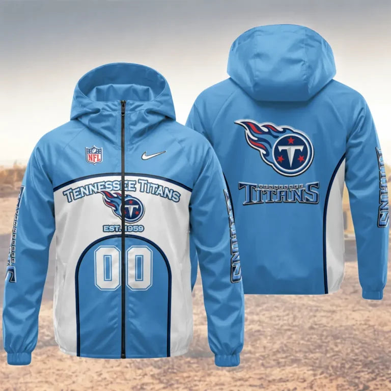 LIMITED EDITION - NEW CUSTOMIZED NFL31 TST TENNESSEE TITANS WINDBREAKER JACKET
