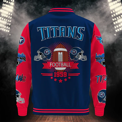 LIMITED EDITION - NEW CUSTOMIZED NFL31 TST TENNESSEE TITANS BASEBALL JACKET
