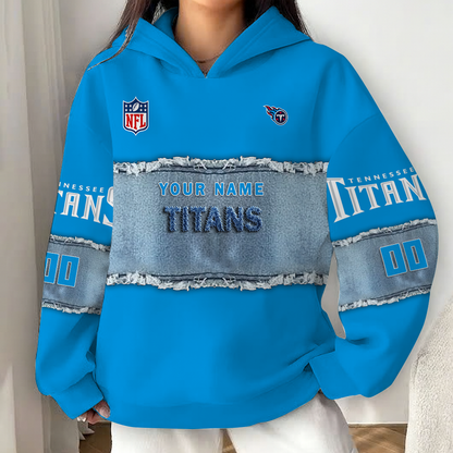 LIMITED EDITION - NEW CUSTOMIZED NFL31 TST TENNESSEE TITANS UNISEX HOODIE