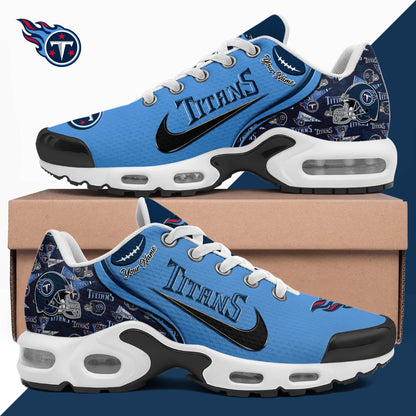 LIMITED EDITION - NEW CUSTOMIZED NFL31 TST TENNESSEE TITANS UNISEX AIR MAX PLUS SNEAKERS